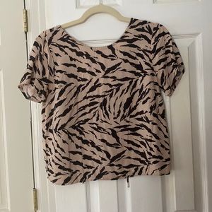 NWOT A&F pink zebra shirt